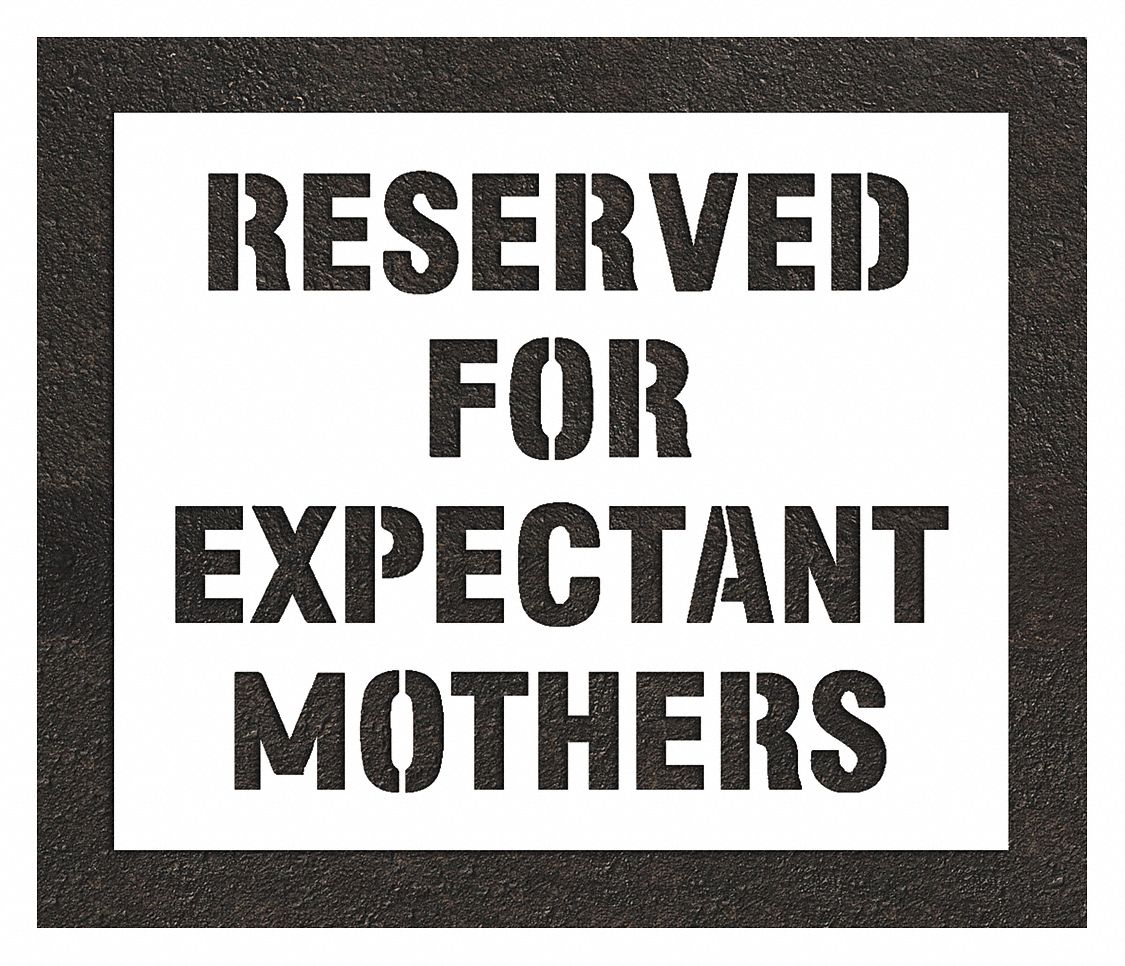 Individual Stencil: Parking Lot Symbols, 69 in Overall Wd, 57 in Overall Ht, 0.063 in Thick