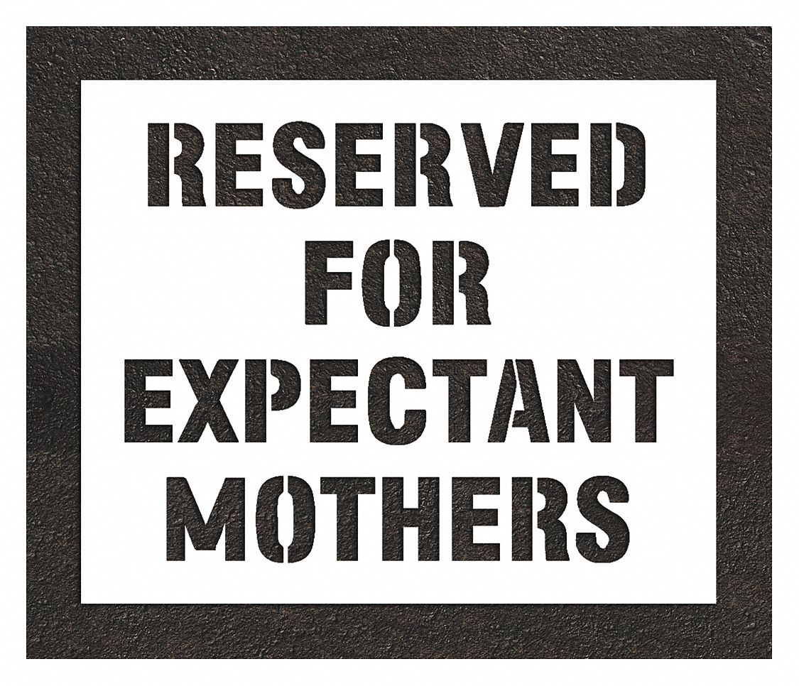 Individual Stencil: Parking Lot Symbols, 69 in Overall Wd, 57 in Overall Ht, 0.125 in Thick