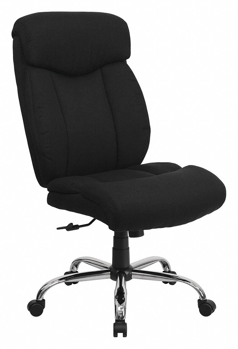 Office Chair: Hercules, Black, Fabric Material, 26 in Back Ht, 22 in Seat Wd