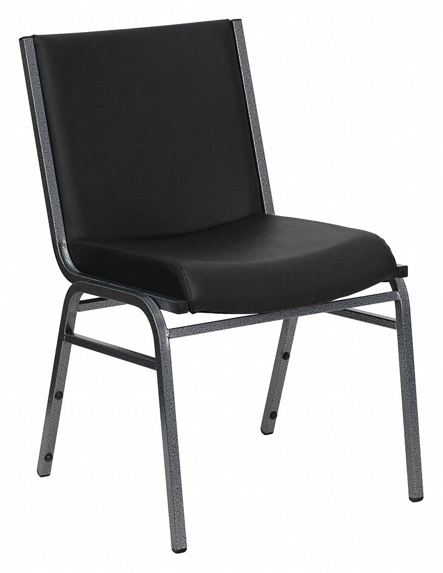 GRAINGER APPROVED 13V423 Folding Chair,Steel,Black,300 lb. 