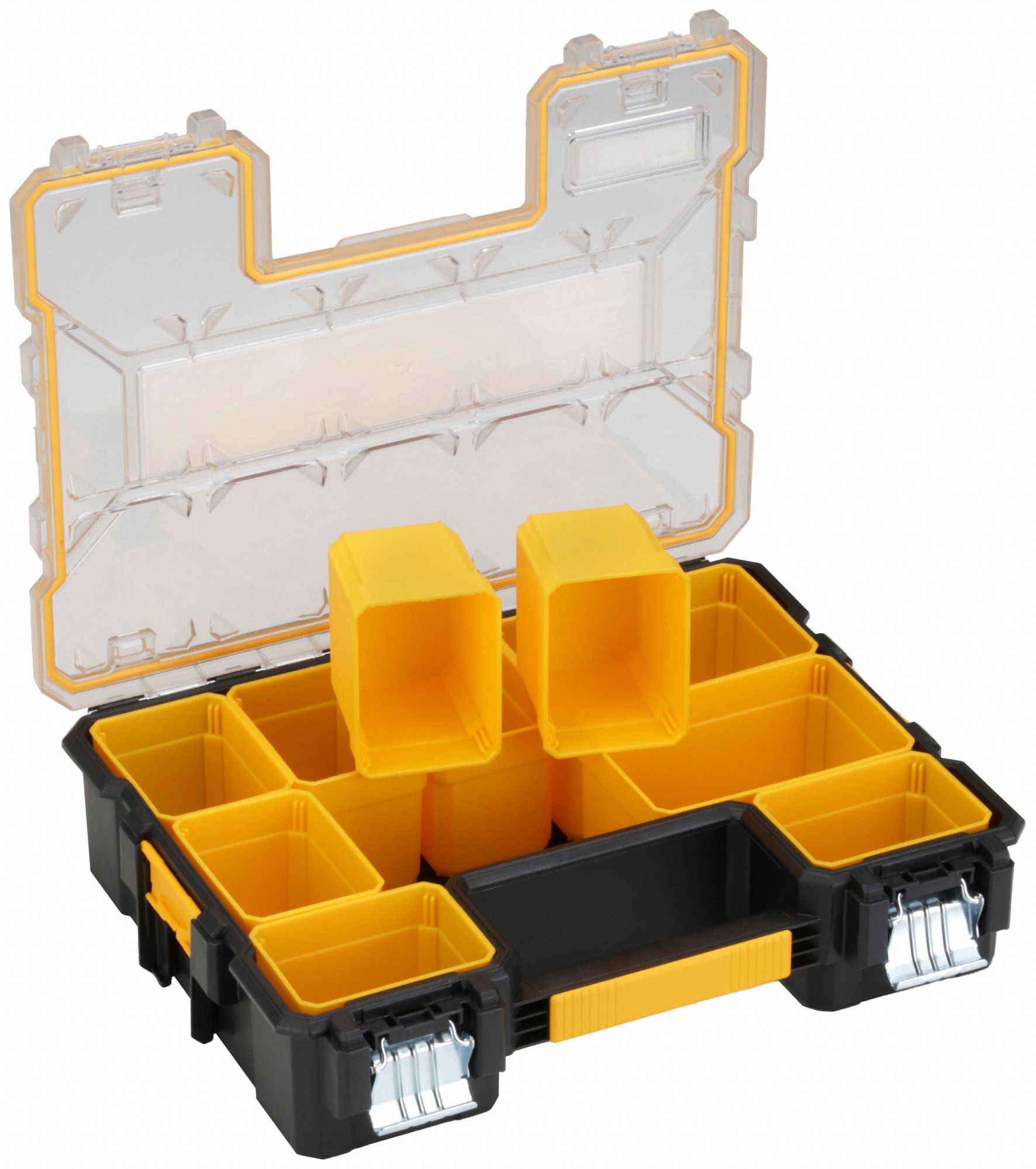 DEWALT Compartment Box: 14 in x 4 1/2 in, Black/Yellow, 10 Compartments ...