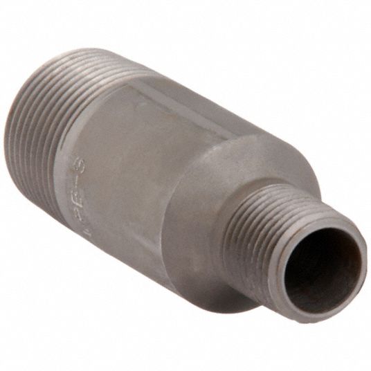 1 in x 1/2 in, Male Threaded x Male Threaded, Metal Pipe Straight ...