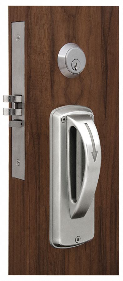 Door Lockset: Classroom Lever Locksets, Stainless Steel, ADA Compliant, Ligature-Resistant