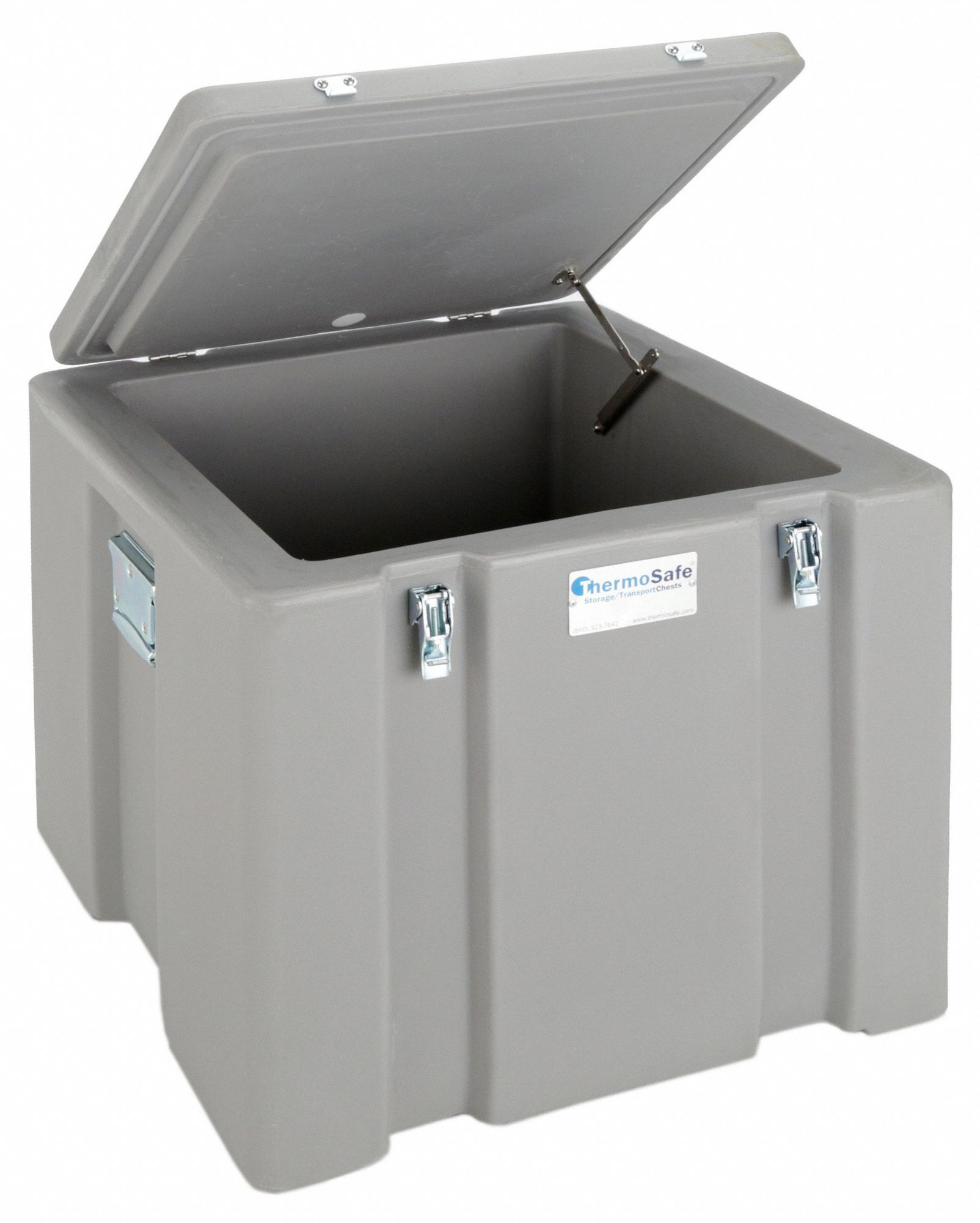 Insulated Shipping Container: 17 in x 16 1/2 in x 16 3/8 in, 2.25 in Insert Wall Thick, Gray