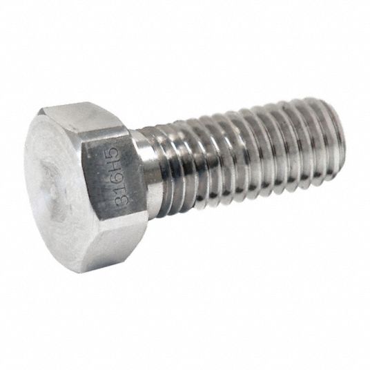 GRAINGER APPROVED Hex Head Cap Screw, 1/4