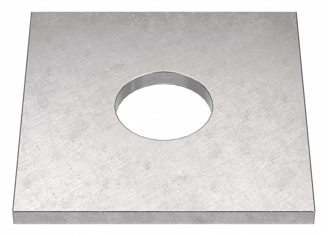 Square Washer: 18-8, Stainless Steel, 5/8 in Screw Sz, 0.688 in In Dia, 0.125 in Max Thick, 18-8