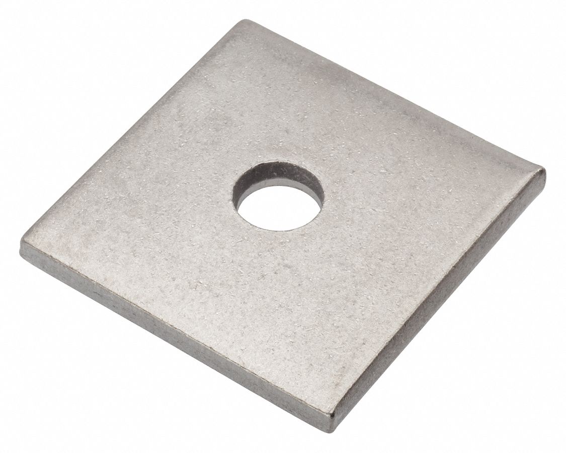 GRAINGER APPROVED Square Washer, Fits Bolt Sizes 3/8 in, 7/16 in Inside