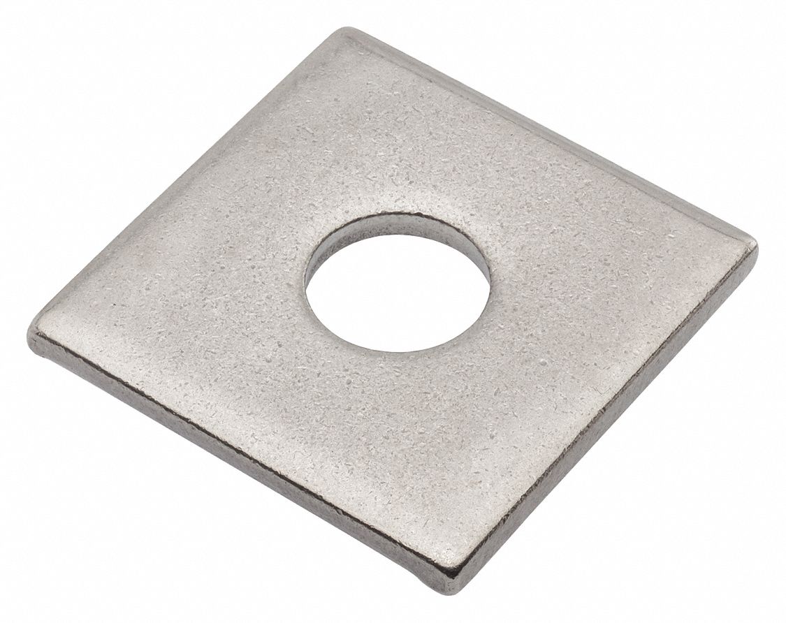 GRAINGER APPROVED Square Washer, Fits Bolt Sizes 5/8 in, 11/16 in