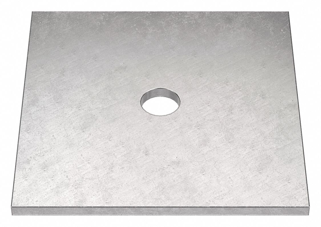 Rectangular Washer: 18-8, Stainless Steel, 3/4 in Screw Sz, 0.813 in In Dia, 0.25 in Max Thick, 18-8