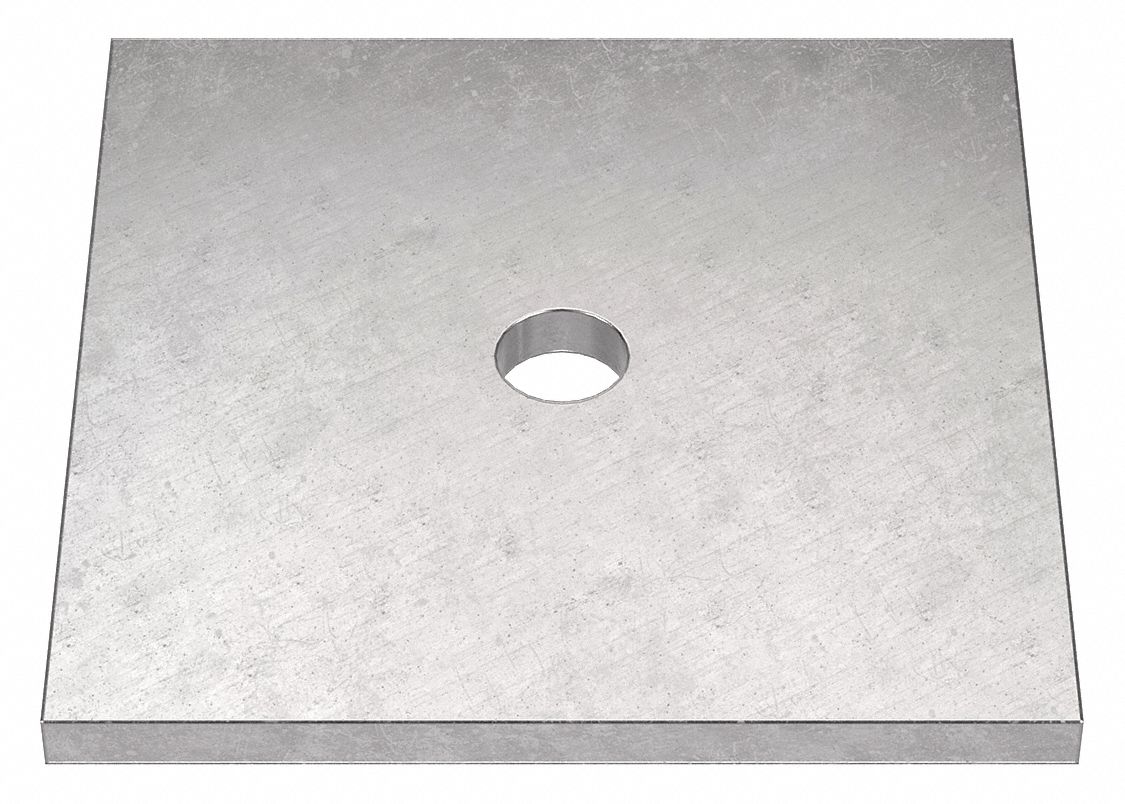 Rectangular Washer: 18-8, Stainless Steel, 3/4 in Screw Sz, 0.813 in In Dia, 0.39 in Max Thick, 18-8