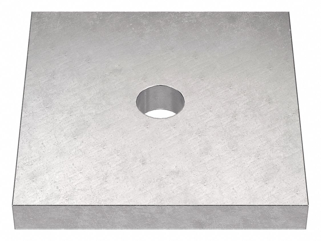 Square Washer: 18-8, Stainless Steel, 5/8 in Screw Sz, 0.688 in In Dia, 0.515 in Max Thick, 18-8