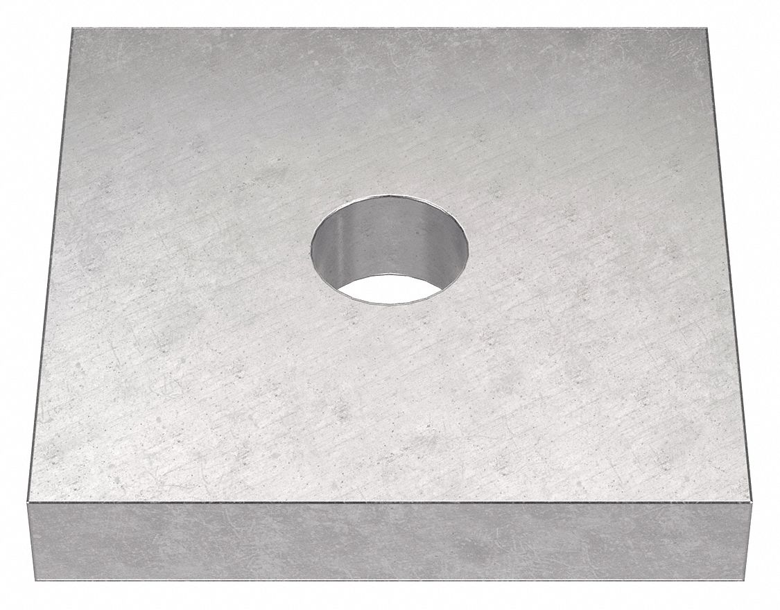 Square Washer: 18-8, Stainless Steel, 5/8 in Screw Sz, 0.688 in In Dia, 0.515 in Max Thick, 18-8