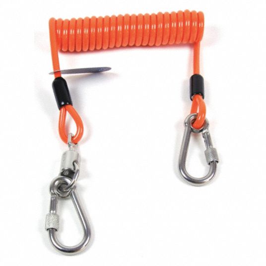 HONEYWELL MILLER Tool Lanyard, Coiled Tether Style, 3 lb Weight
