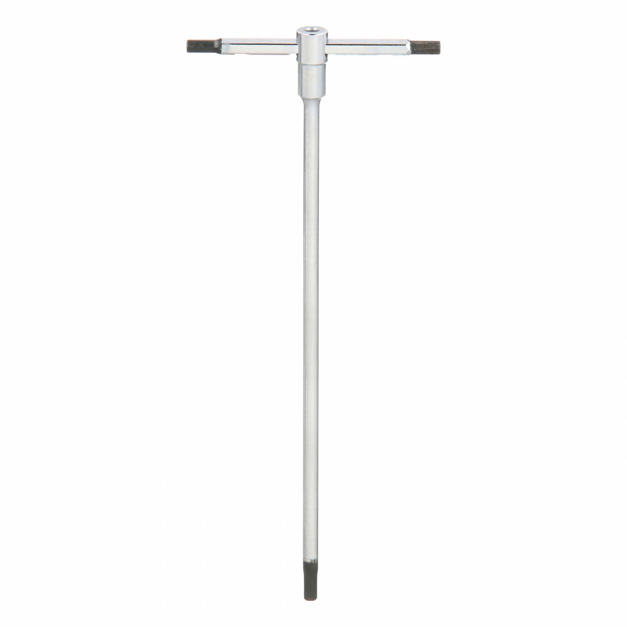 Hex Key: 0 Ball Ends, 1/8 in Tip Size, SAE, Long, Alloy Steel, Satin, 6 in Long Arm Lg, T