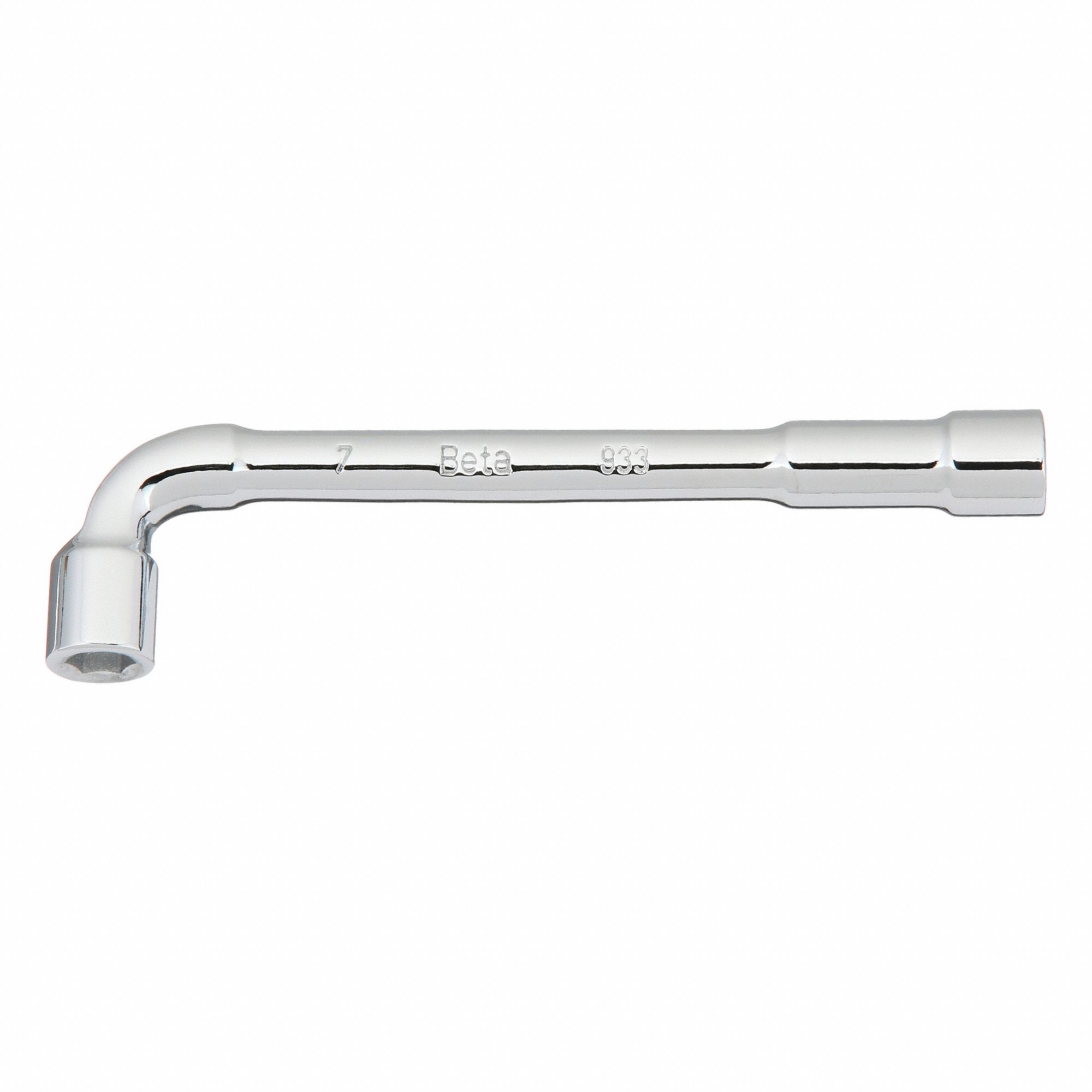 Socket End Wrench: 7 mm Socket Size, 6-Point, 5 31/100 in Overall Lg, Metric