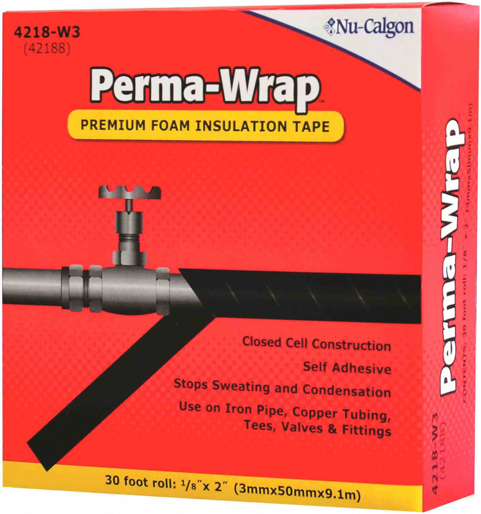 Foam Tape: Continuous Roll, 2 in Roll Wd, 10 yd Overall Roll Lg, 125 mil Thick, Firm