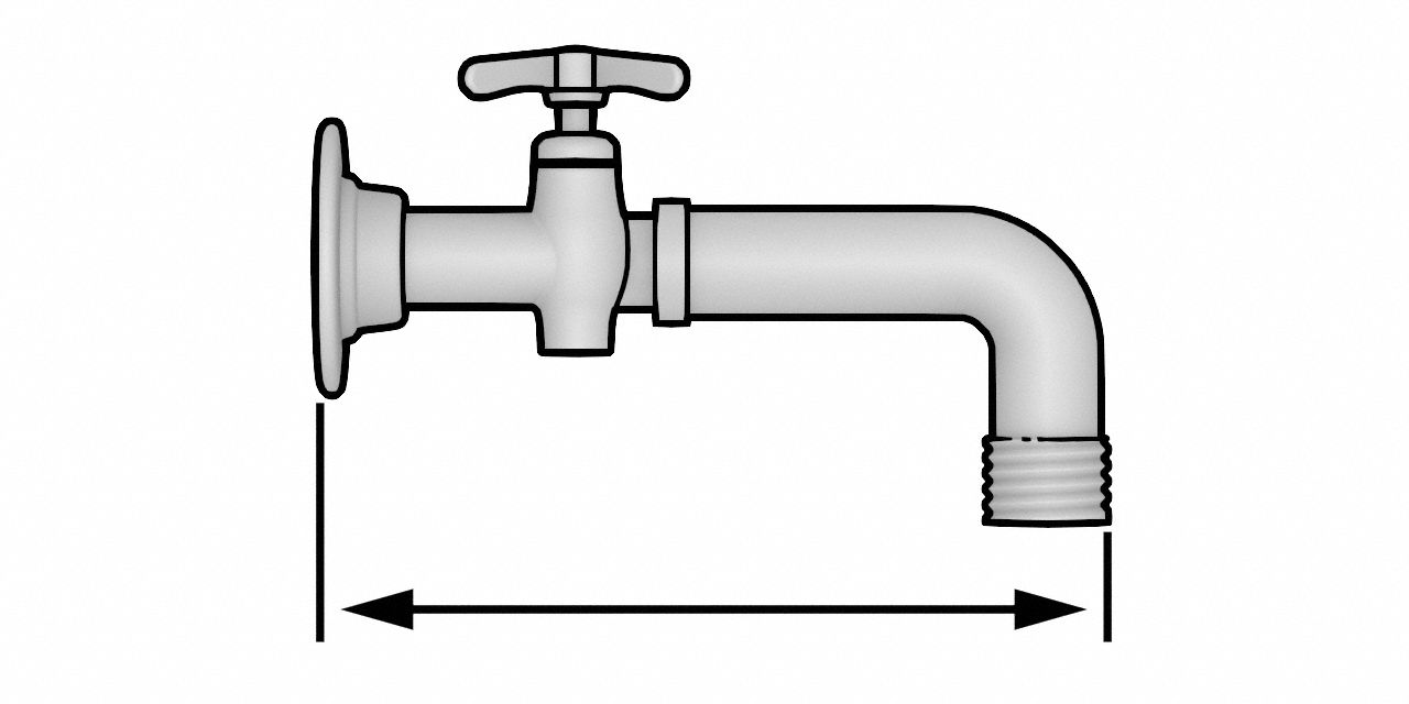 ZURN, Wall, Centerset, Straight Service Sink Faucet - 24A613
