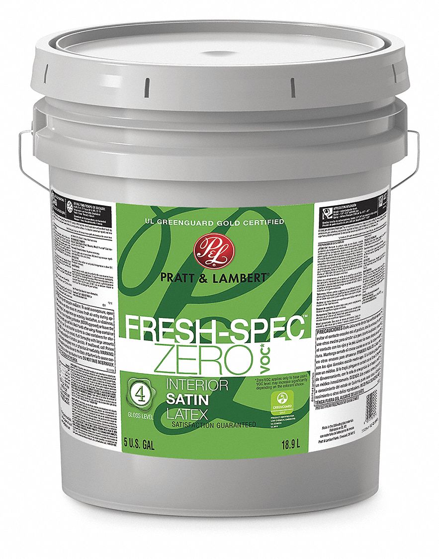 PRATT & LAMBERT Interior Paint For Drywall/Masonry/Metal/Plaster/Wood, Candle Green, 5 gal Size