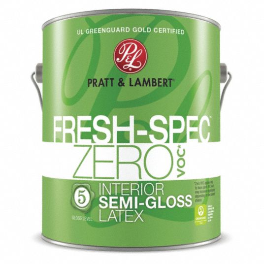 PRATT & LAMBERT SemiGloss Interior Paint, Latex, Downy Gray, 1 gal