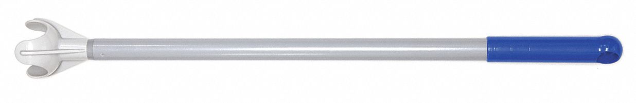 Dust Mop Handle: Silver, Aluminum, Compatible with 421X02/421X06, Snap On, Snap On