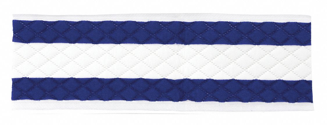 Mop Pad, 15 in W, Blue/White, PK12