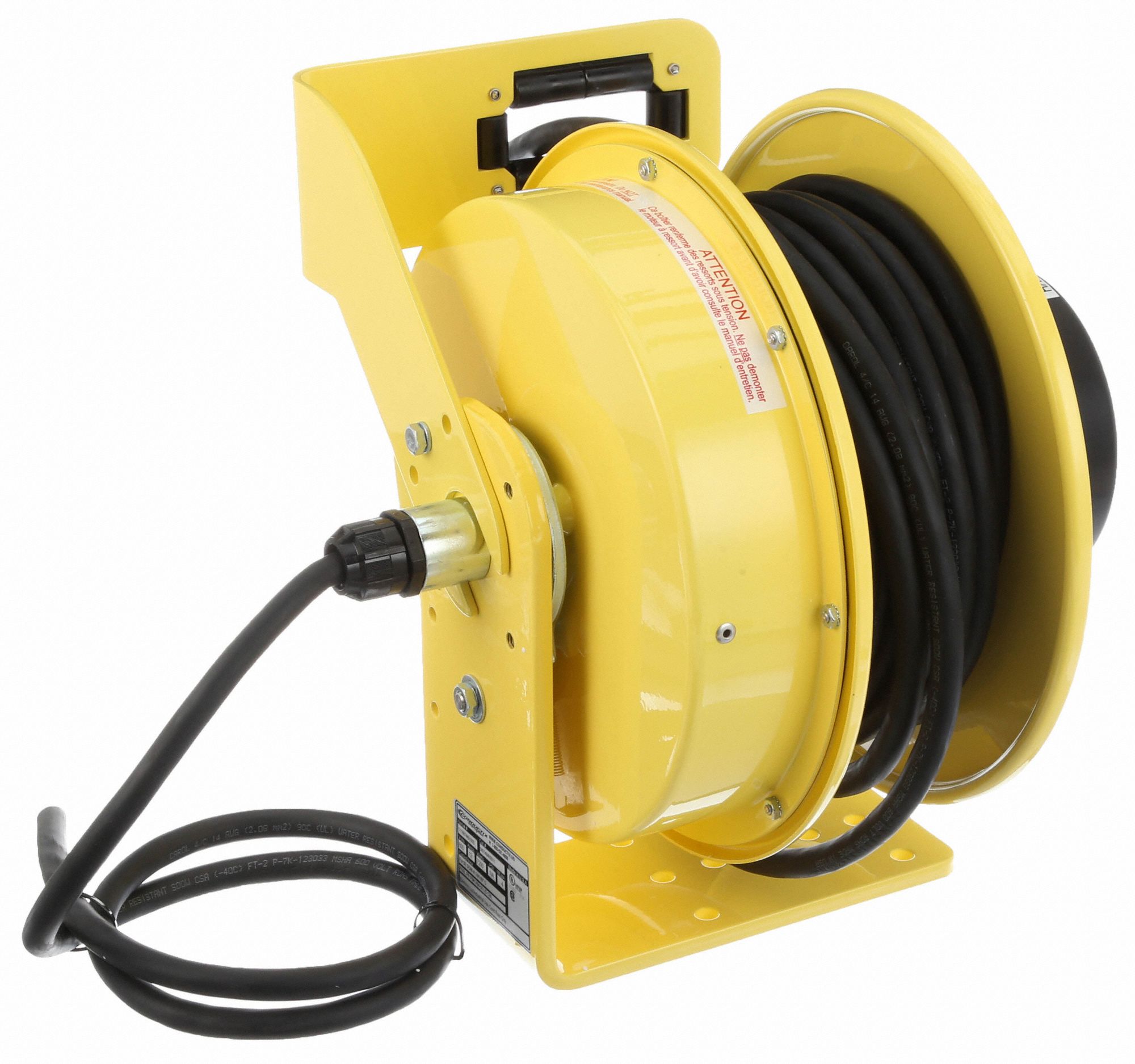 CONDUCTIXWAMPFLER Extension Cord Reel, Spring Retraction, 600V AC