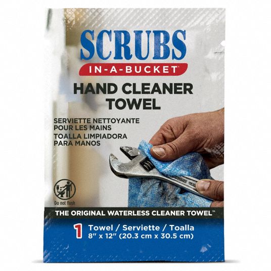 Scrubs In-a-Bucket Waterless Hand Cleaning Wipe Packt - Citrus Fragrance - 100 Pack (42201)