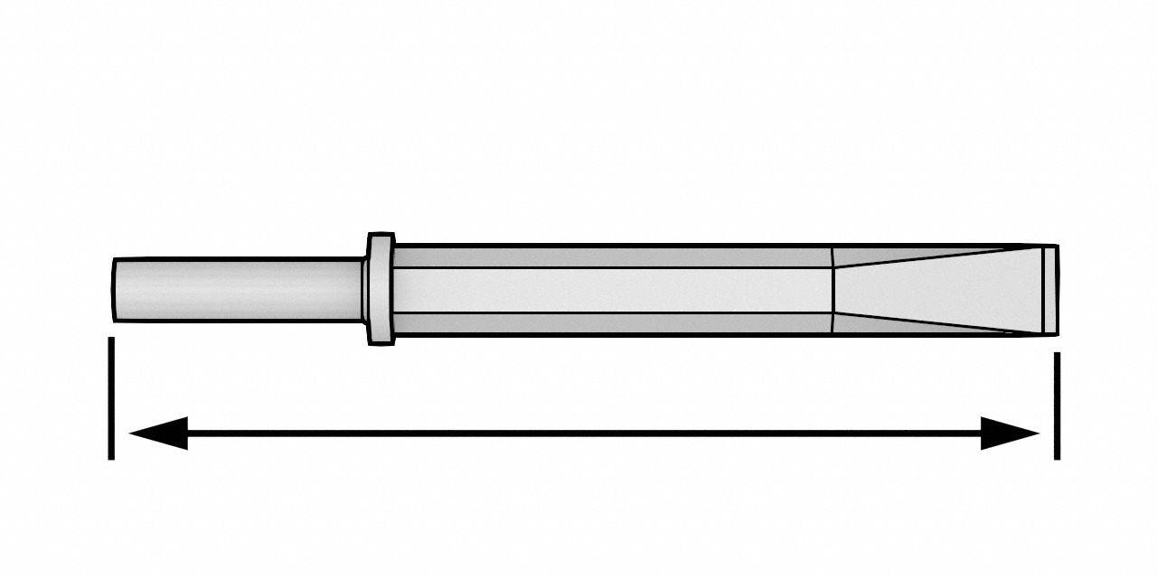 AJAX, Flat Chisel, 0.4 in Shank Size, Punch - 520N30|1620 - Grainger