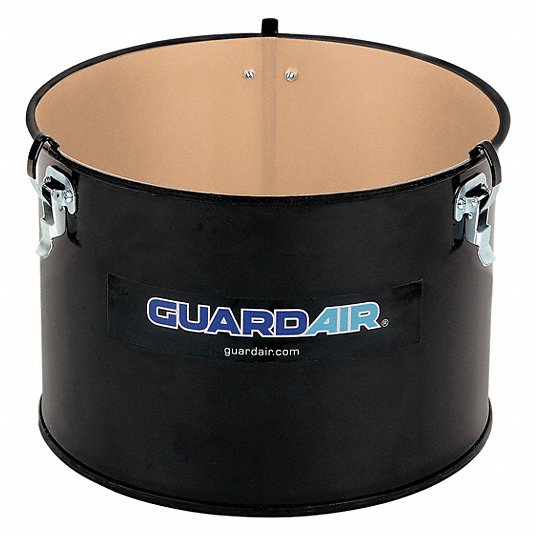5 gal Black Steel Open Head Vacuum Drum