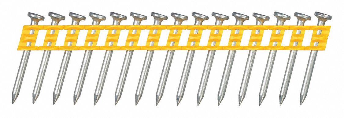 Concrete Nails, 1 1/4" L, PK1000: Concrete Nails, Flat, Smooth, 1 1/4 in Overall Lg, 1, 000 PK