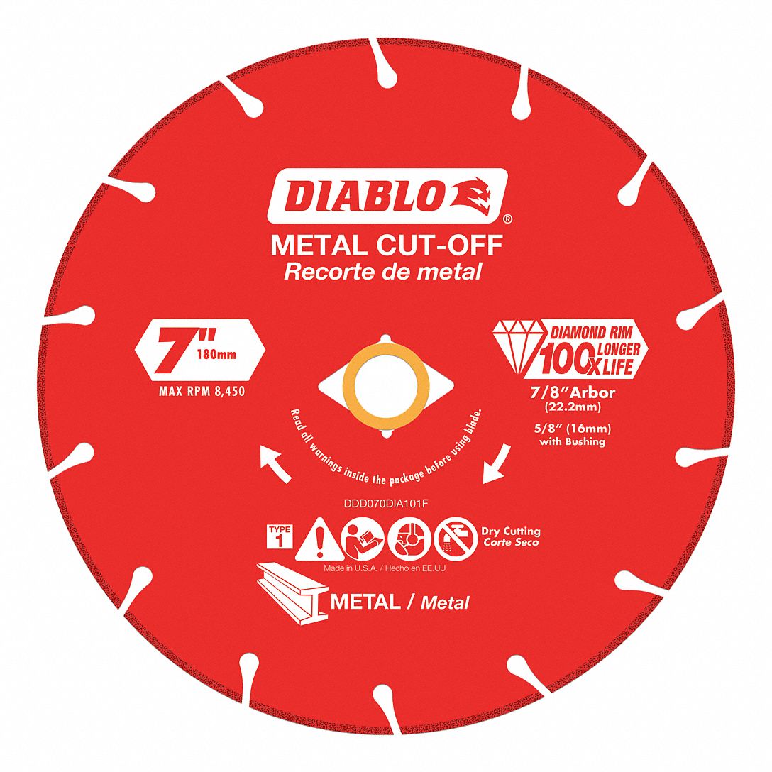 Diablo 7 In Diamond Wheel for Metal Cutting DDD070DIA101F for sale online
