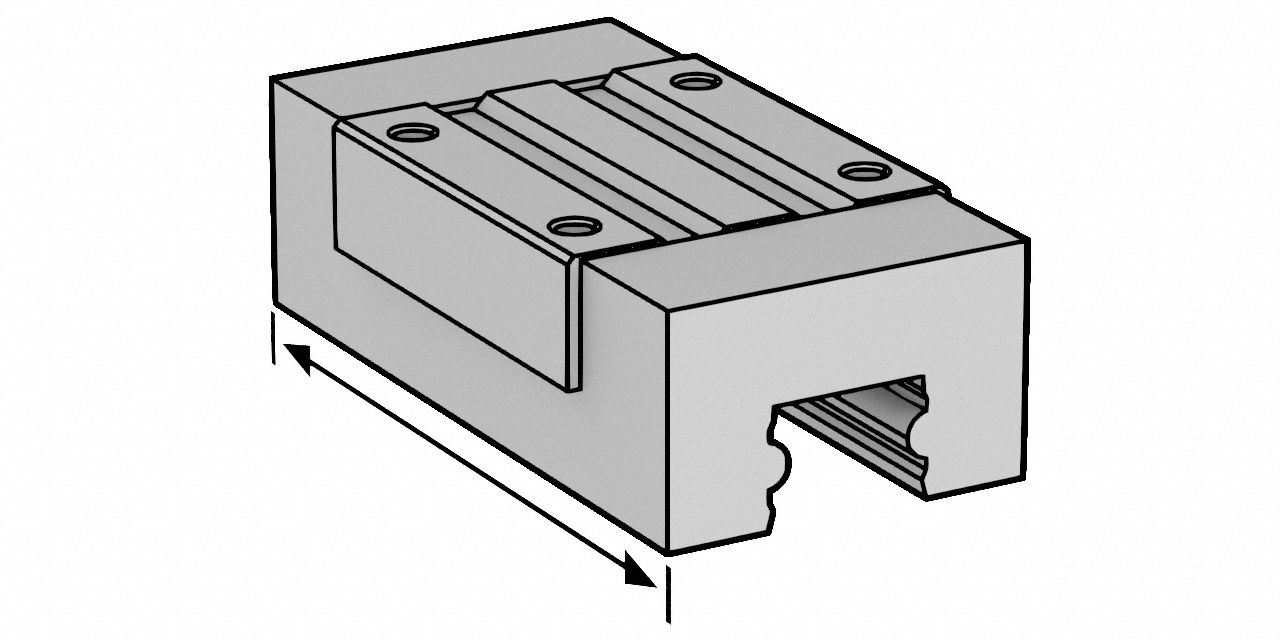 THK, For 20 mm Rail Wd, Ball, Linear Guide Carriage - 800XW8