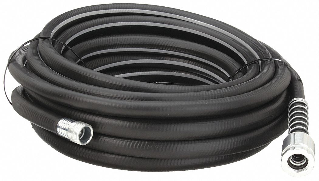 WATER HOSE, PVC, ⅝ IN INSIDE DIAMETER, 50 FT LENGTH, FGHT X MGHT, BLACK