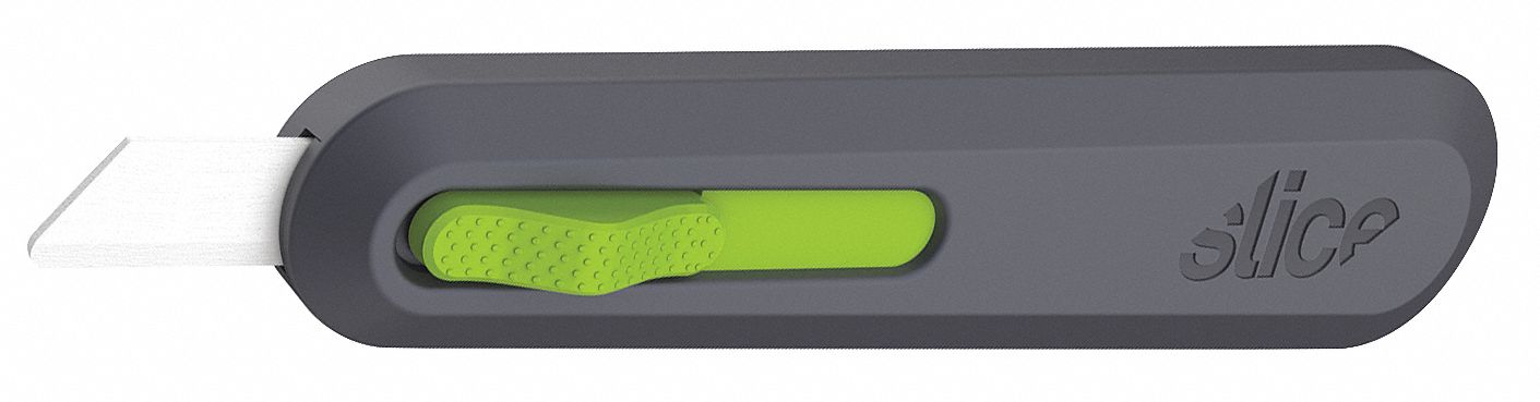 UTILITY KNIFE, 6 IN OVERALL L, PLAIN, 1 1/4 IN OVERALL W, PLASTIC, BLACK, QUICK-CHANGE