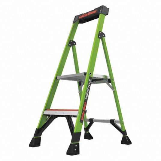 LITTLE GIANT, Fiberglass, 375 lb Load Capacity, Stepladder - 423K35 ...