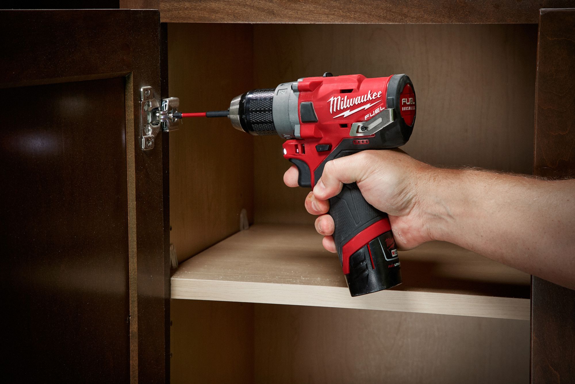 MILWAUKEE Drill Kit, Cordless, 18 inlb to 132 inlb, 1/2 in Chuck Size