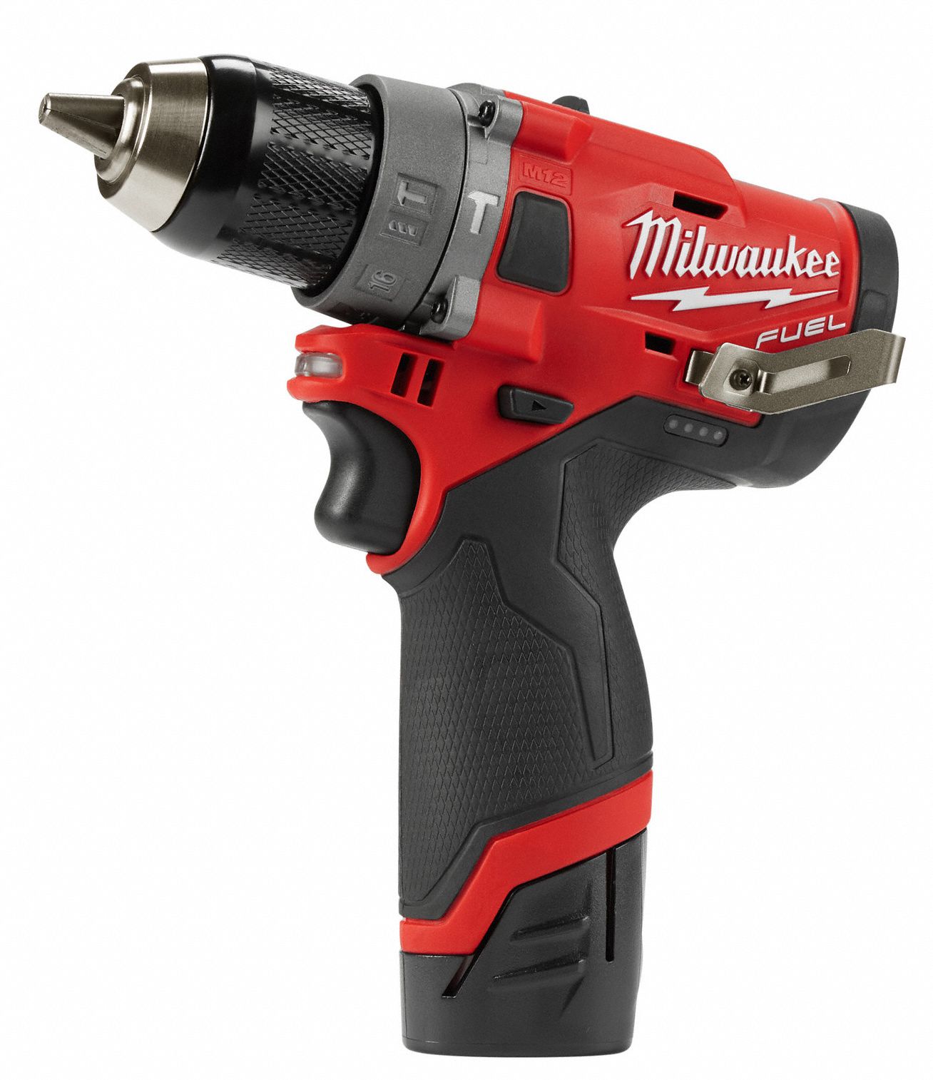 MILWAUKEE Cordless Hammer Drill Kit, 12.0 V, 1/2 in Chuck Size, 0 to