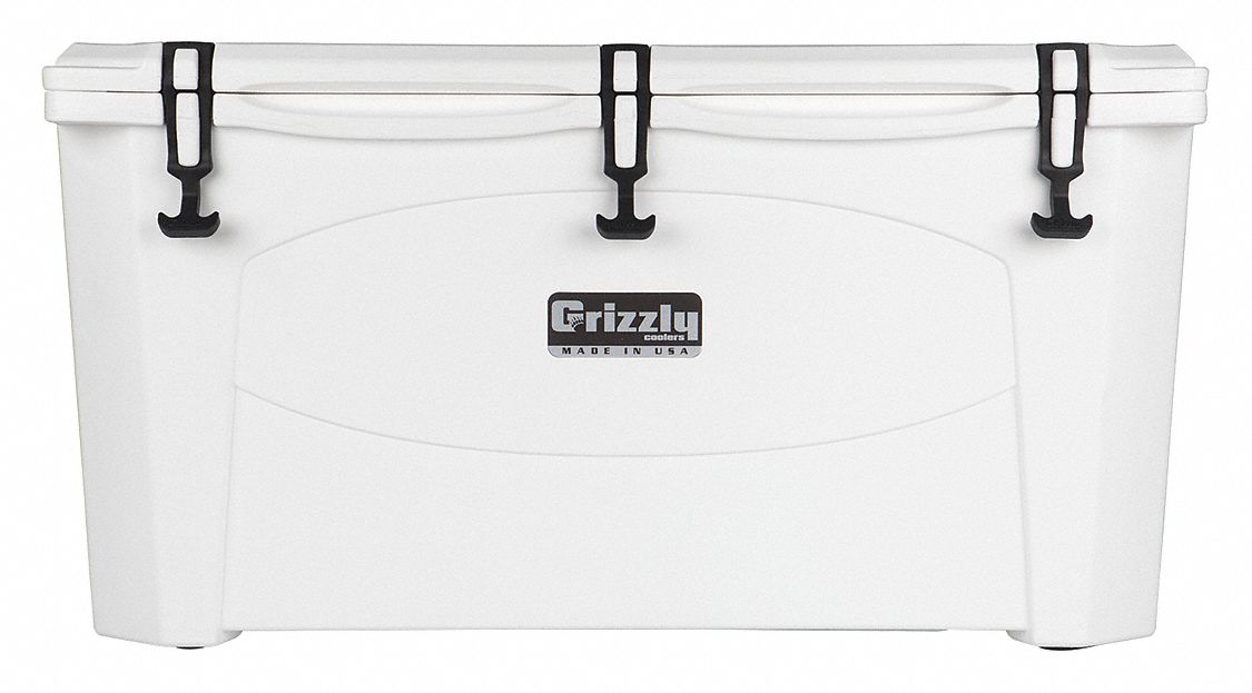 Marine Chest Cooler: White, 96 Cans, 100 qt Cooler Capacity, 7 day Ice Retention