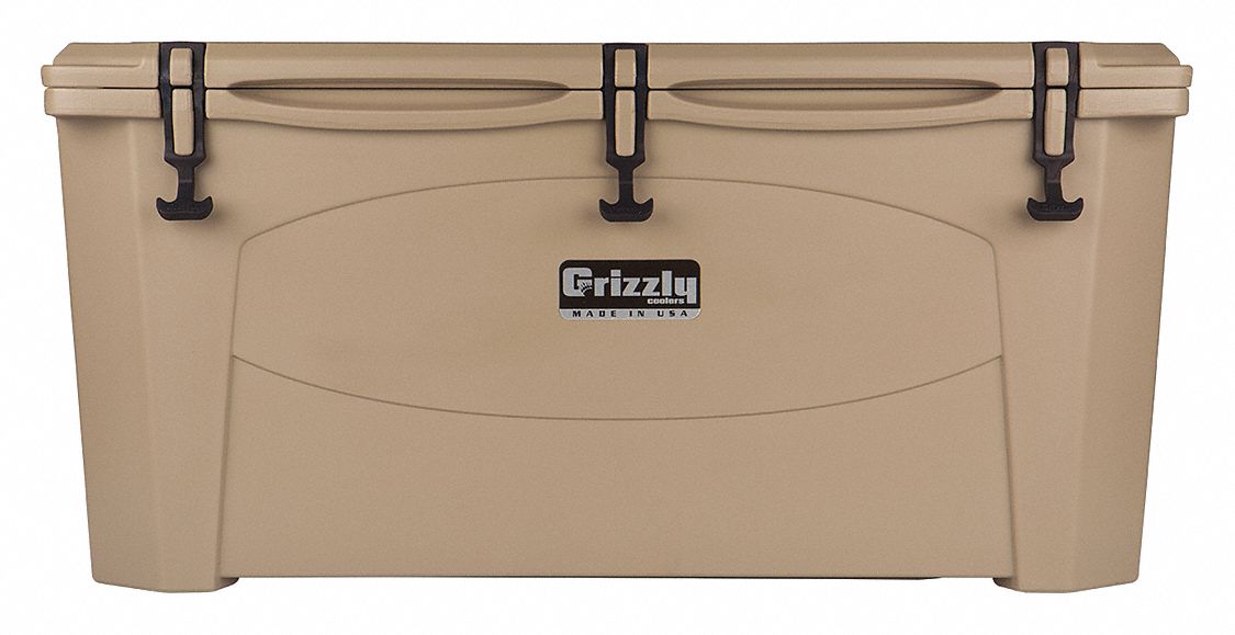 Marine Chest Cooler: Tan, 160 Cans, 165 qt Cooler Capacity, 7 day Ice Retention