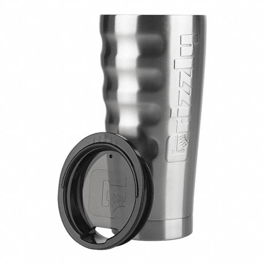 GRIZZLY COOLERS, 20 oz Capacity, Stainless Steel, Insulated Mug