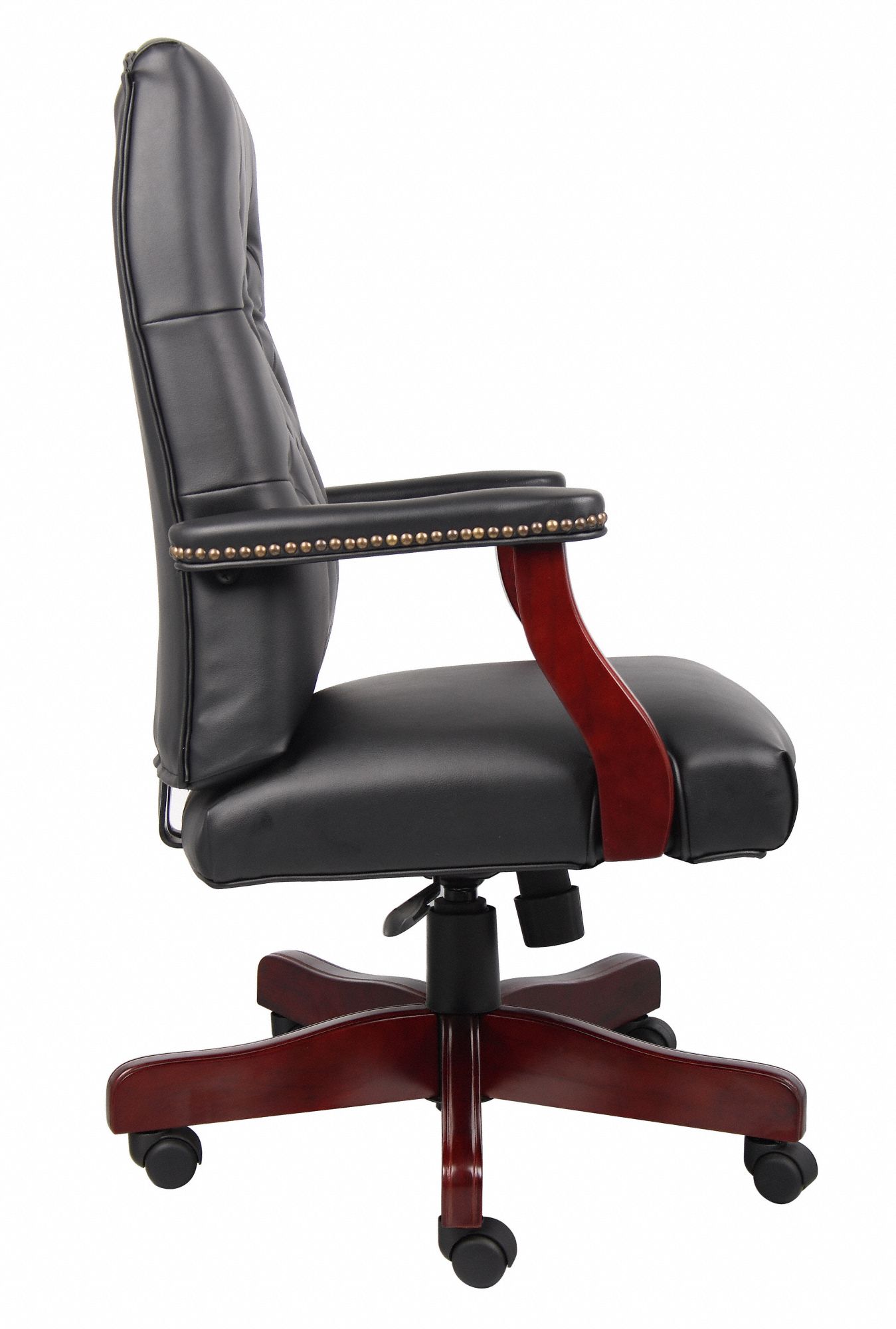 BOSS Executive Chair, Executive Chair, Black, Vinyl, 20 in to 23 in