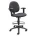 Fabric Drafting Chairs with Adjustable Arms