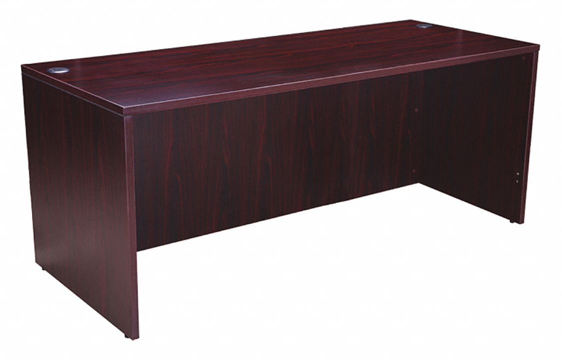 BOSS, Melamine, Mahogany, Office Desk Shell - 423M29|N101-M - Grainger