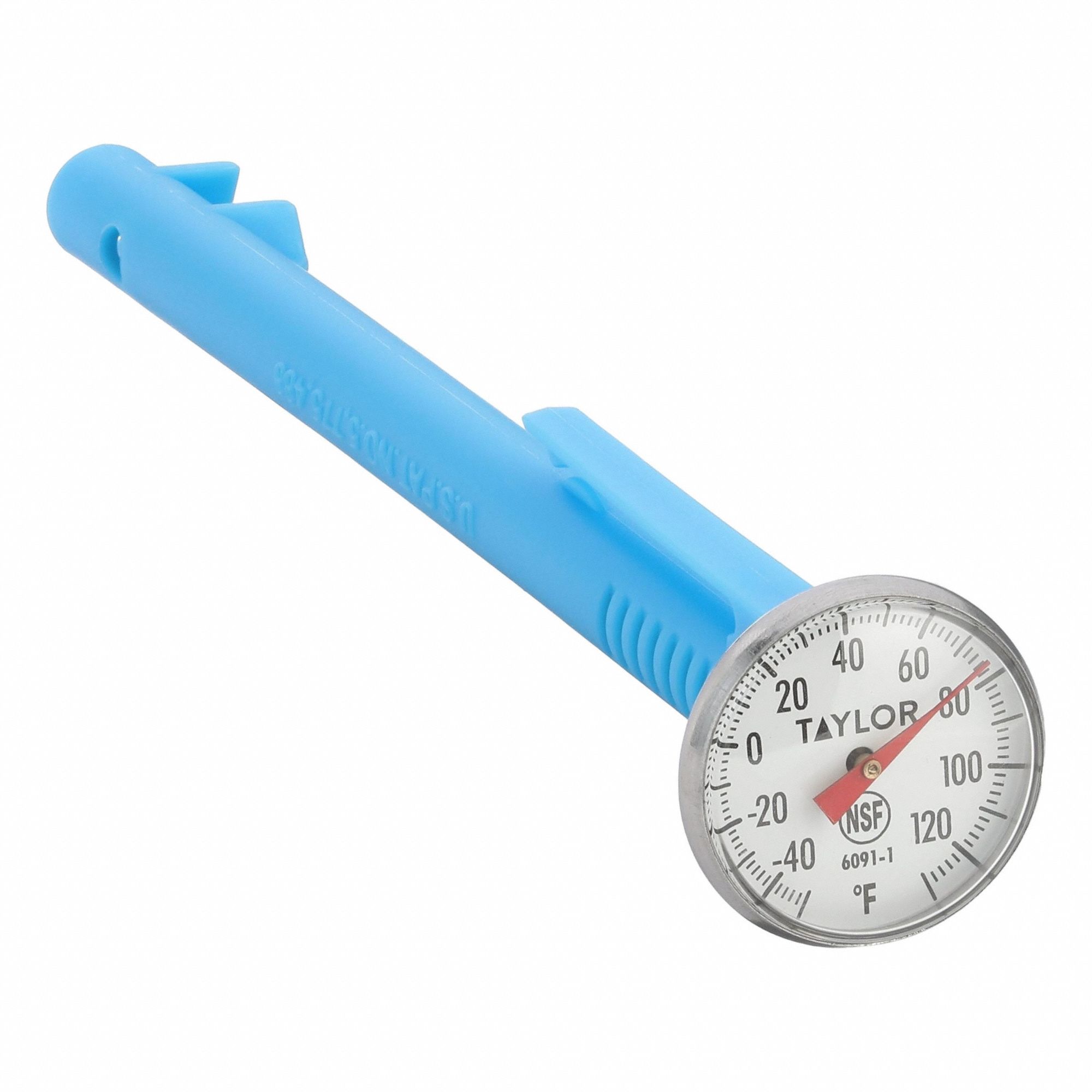 Dial Pocket Thermometer: -40°F to 120°F, +/- 1% Accuracy, 5 in Stem Lg, Fahrenheit