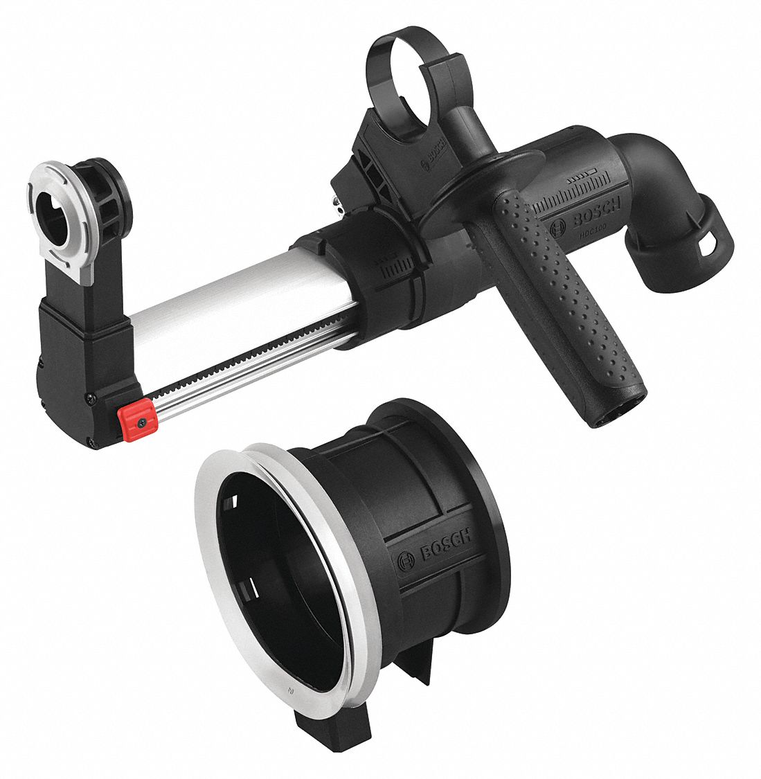 Dust Extraction Tool Attachment: On-Tool, Separate Vacuum, 3/4 in Max. Dia, SDS-Plus, HEPA