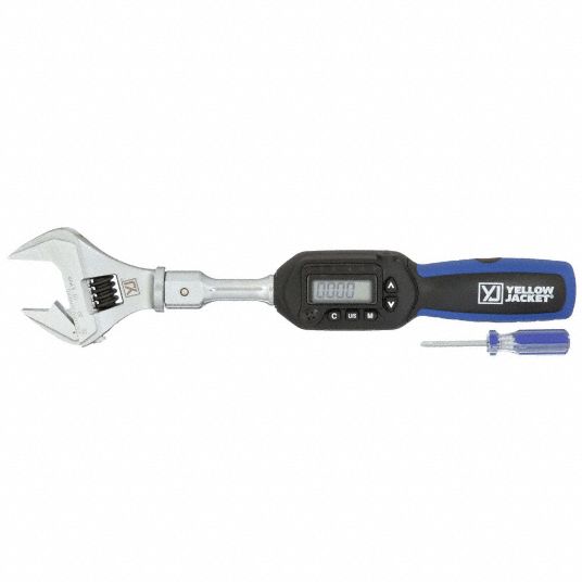 YELLOW JACKET Electronic Torque Wrench:  Centimeter-Kilogram/Foot-Pound/Inch-Pound/Newton-Meter