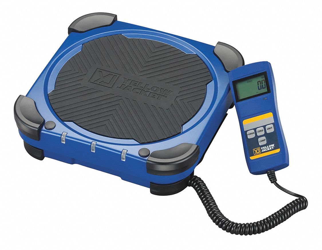 Charging Scale: 220 lb Max, Wired Handset Display, 2 in H x 12 in W x 12 in L