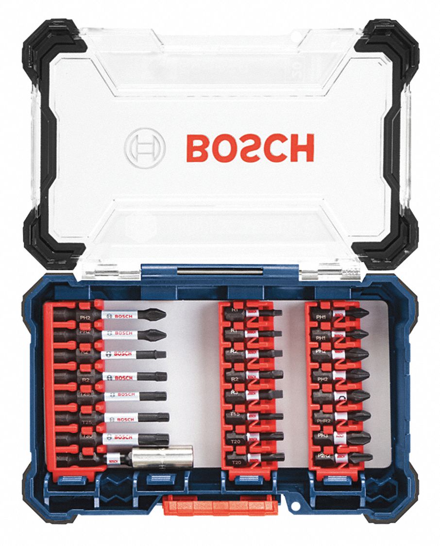 BOSCH, Screwdriver Bit Set, 24 No. of Pieces, Screwdriver Bit Set 423P05SDMS24 Grainger