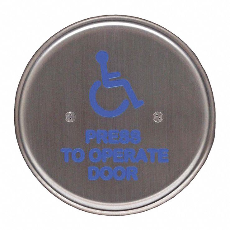 Press to Operate Wall Plate: Surface Mount, Stainless Steel