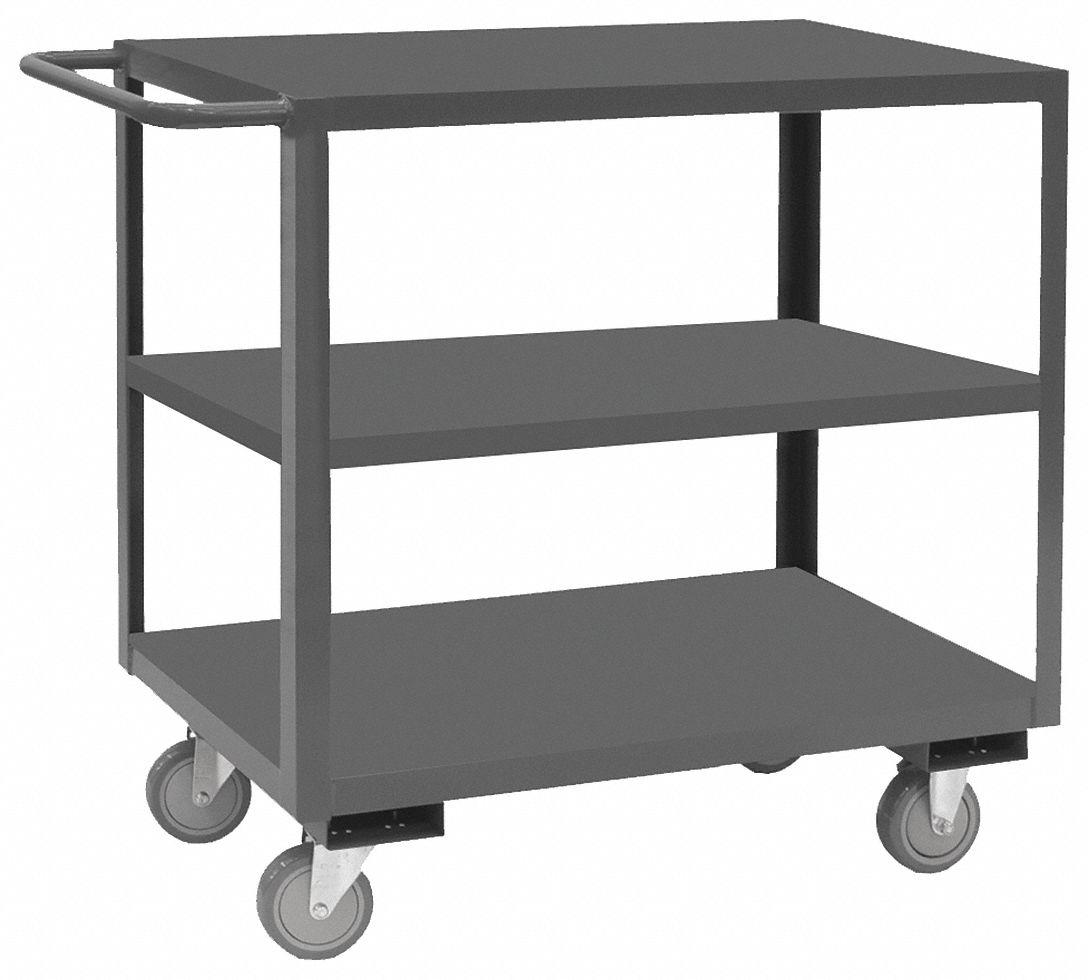 UTILITY CART WITH FLUSH METAL SHELVES, 1,200 LB LOAD CAPACITY, 30 IN X 18 IN, FLAT